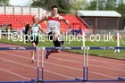 Mens under-20s 400 metres hurdles, North Eastern Track and Field Champs, Gateshead Stadium. Photo: David T. Hewitson/Sports for All Pics